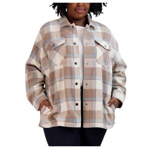 HFX Women's Heavy Flannel Plaid Shirt Jacket Size: XXL